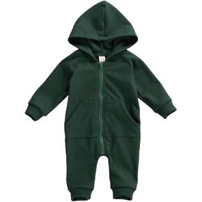 بذلة Seyurigaoka للأطفال الأولاد والبنات ذات قلنسوة وسحاب وأكمام طويلة من قطعة واحدة ملابس دافئة للجنسين in Kuwait