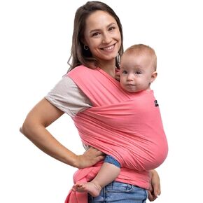 Cuddlebug Baby Wrap - Hands-Free Baby Carrier Wrap - Soft & Stretchy Baby Wraps Carrier - Baby Carrier Newborn to Toddler 7-35 lbs - One-Size-Fits-All Baby Holder Wrap - Hip-Healthy Wrap (Black)
