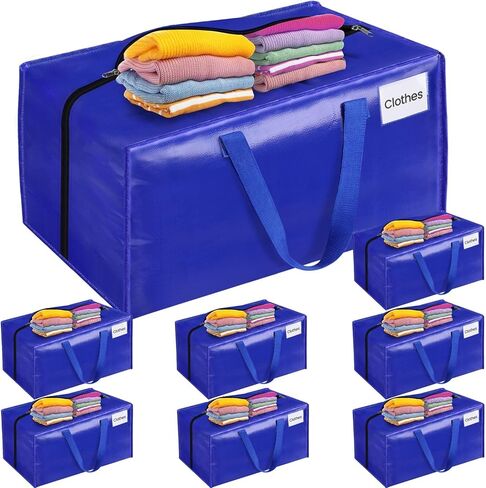 BlissTotes Moving Bags, Heavy Duty Moving Supplies & Storage Bags, Extra Large Packing Bags, Boxes with Tag Pockets, Collapsible Fold Flat Storage Totes, Alternative to Box and Bin, 125L, 4 Packs in Saudi Arabia