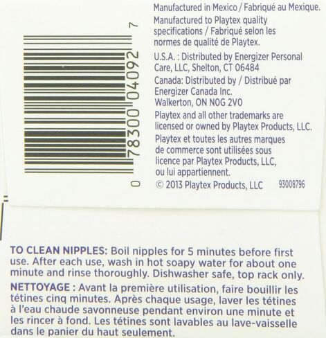 Playtex Angled Nipple - Slow Flow - 2 Pk in Saudi Arabia
