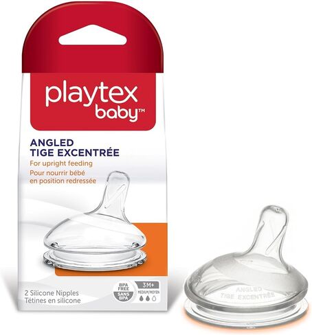 Playtex Angled Nipple - Slow Flow - 2 Pk in Saudi Arabia