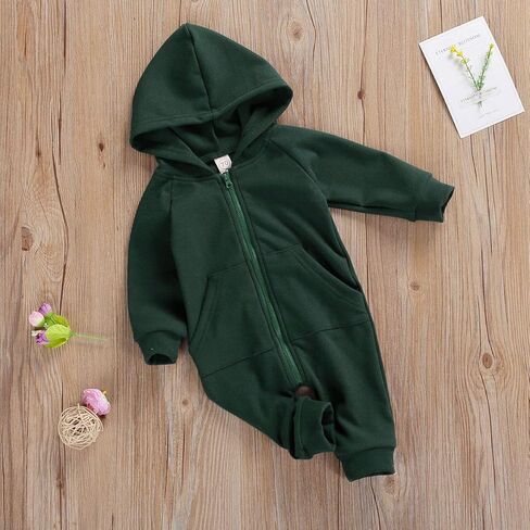 بذلة Seyurigaoka للأطفال الأولاد والبنات ذات قلنسوة وسحاب وأكمام طويلة من قطعة واحدة ملابس دافئة للجنسين in Kuwait