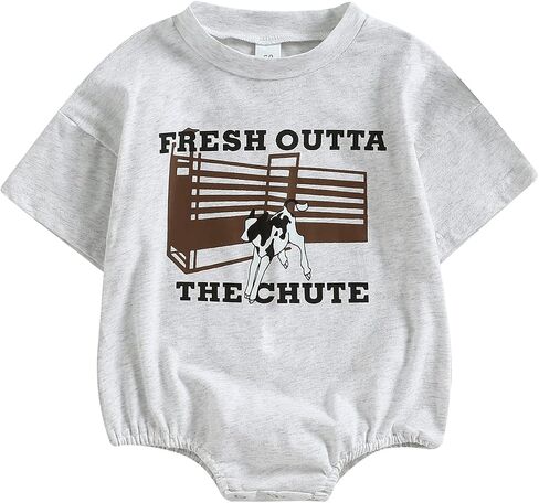 Baby Boy Girl Bubble Shirt Romper Outfit Short Sleeve Summer Bodysuit Top Newborn Oversized Crewneck Jumpsuit in Kuwait