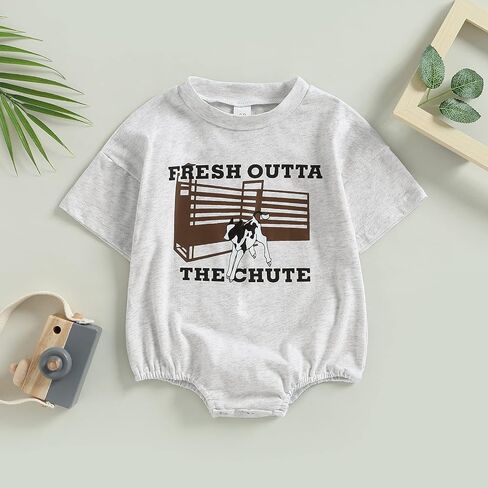 Baby Boy Girl Bubble Shirt Romper Outfit Short Sleeve Summer Bodysuit Top Newborn Oversized Crewneck Jumpsuit in Kuwait