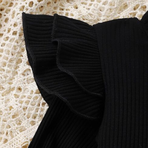 Baby Toddler Girl Outfits Fall Winter Clothes Turtleneck Knitted Cotton Long Sleeves Pullover Tops & Button Mini Skirts Set in Kuwait