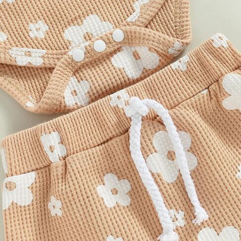 Mubineo Baby Girl 3PCS Summer Boho Rompers Outfits Bodysuit Shorts Clothes Headband Set in Kuwait