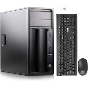 HP Tower Computers PC Workstation Z240,i7 Desktop,32GB Ram,512GB SSD + 2TB HDD,AX210 Built-in WiFi 6E,Windows 10,HDMI,DVI,DP,DVD,NVIDIA GT 1030 2GB,Wireless K&M +TJJ PAD Only by Titan ITAD(Renewed) in Saudi Arabia