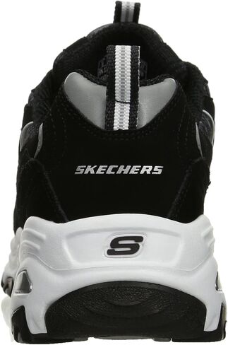 Skechers Sport Women's D'Lites Memory Foam Lace-up Sneaker,Me Time Black/White,7 W US in Saudi Arabia