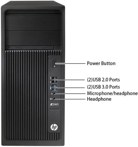 HP Tower Computers PC Workstation Z240,i7 Desktop,32GB Ram,512GB SSD + 2TB HDD,AX210 Built-in WiFi 6E,Windows 10,HDMI,DVI,DP,DVD,NVIDIA GT 1030 2GB,Wireless K&M +TJJ PAD Only by Titan ITAD(Renewed) in Saudi Arabia