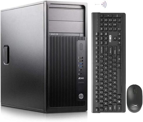 HP Tower Computers PC Workstation Z240,i7 Desktop,32GB Ram,512GB SSD + 2TB HDD,AX210 Built-in WiFi 6E,Windows 10,HDMI,DVI,DP,DVD,NVIDIA GT 1030 2GB,Wireless K&M +TJJ PAD Only by Titan ITAD(Renewed) in Saudi Arabia