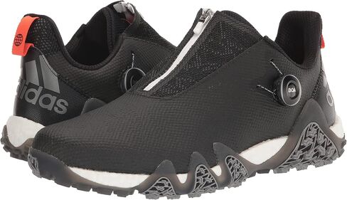 حذاء الجولف CODECHAOS 22 BOA للرجال من adidas، أسود أساسي/فضي داكن معدني/برتقالي، 15 in Kuwait