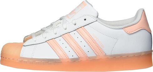 adidas Originals Superstar Skate Shoe, White/Haze Coral/White, 5.5 US Unisex Big Kid in Saudi Arabia