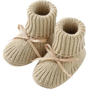 mimixiong Baby Booties Newborn Infant Hand Knitting Crochet Boy and Girl Cozy Shoes