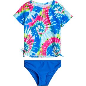 Limited Too Girls' Rash Guard Set - UPF 50+ Two-Piece Swim Shirt and Bikini Bottom (2T-6)