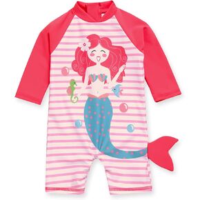 VAENAIT BABY 0-2T Infant Girls & Boys UPF 50+ Protection Swimsuit Onepiece Rashguard Sunsuit with Quick Change Snaps