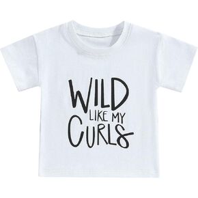 Toddler Baby Boy Girls Clothes Funny Letter T-Shirts Short Sleeve Shirt Baby Spring Summer Tops