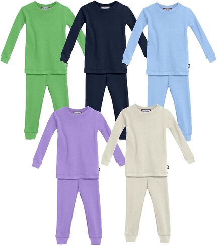طقم بيجامة للأولاد والبنات من City Threads، مصنوع من القطن العضوي، صنع في الولايات المتحدة الأمريكية in Saudi Arabia