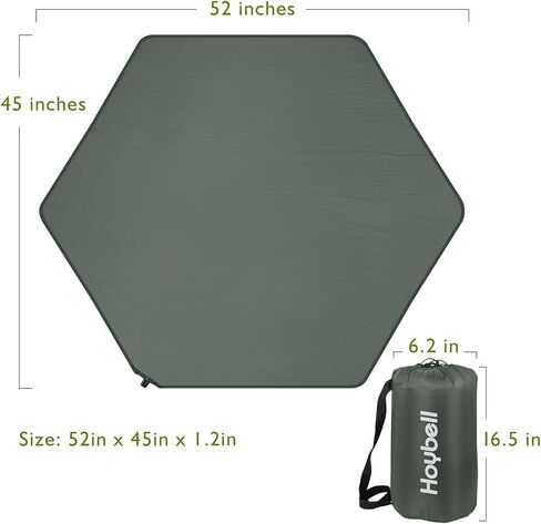 مرتبة Hoybell Playpen، متوافقة مع Regalo My Play Play Yard، قابلة للنفخ ذاتيًا ومريحة مع حقيبة حمل - رمادي داكن in Kuwait