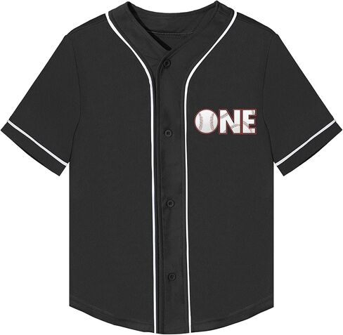 Baby Boys 1st Birthday Baseball Shirt Rookie of The One Year Old Clothes Party Gift Short Button Tee in Saudi Arabia