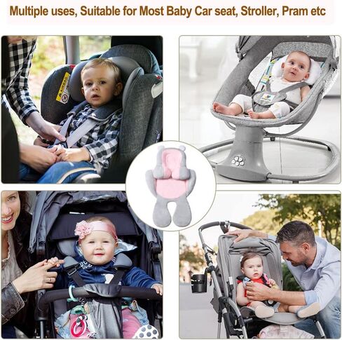 وسادة عربة أطفال من vocheer ، مقعد سيارة 2 في 1 ، بطانة لينة عربة الطفل ، وسادة دعم الطفل ، وسادة دعم الجسم ، الوردي in Kuwait