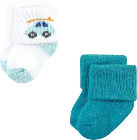 Hudson Baby Unisex Baby Cotton Rich Newborn and Terry Socks, Surf Dude, 6-12 Months in Saudi Arabia