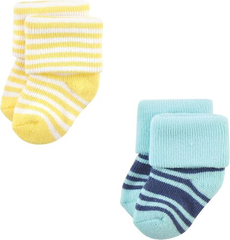 Hudson Baby Unisex Baby Cotton Rich Newborn and Terry Socks, Surf Dude, 6-12 Months in Saudi Arabia