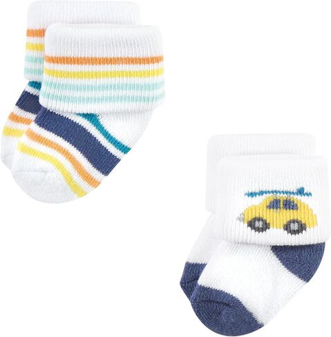 Hudson Baby Unisex Baby Cotton Rich Newborn and Terry Socks, Surf Dude, 6-12 Months in Saudi Arabia