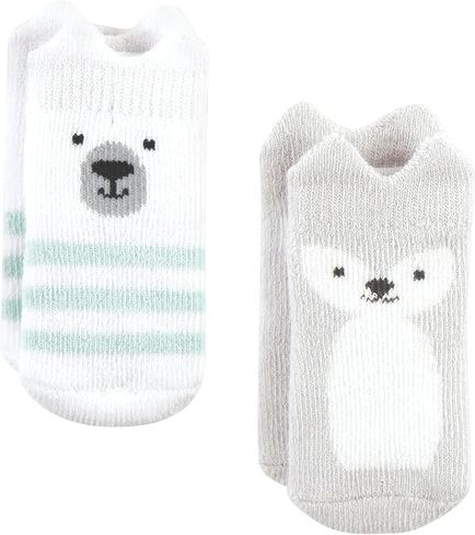 Hudson Baby Unisex Baby Cotton Rich Newborn and Terry Socks, Arctic Animals, 0-6 Months in Saudi Arabia