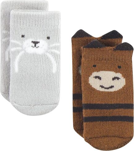 Hudson Baby Unisex Baby Cotton Rich Newborn and Terry Socks, Arctic Animals, 0-6 Months in Saudi Arabia