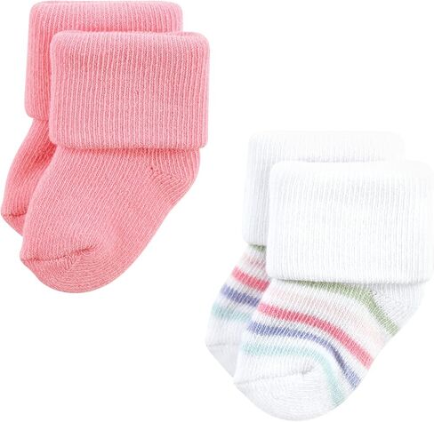 Hudson Baby Unisex Baby Cotton Rich Newborn and Terry Socks, Pastel Butterfly, 0-6 Months in Saudi Arabia
