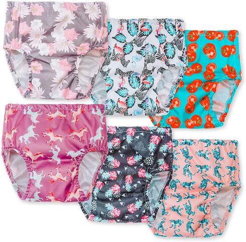 Joyo roy 6Pcs Waterproof Cloth Diaper Cover Reusable Plastic Training Pants for Toddlers Diaper Covers for Boys Leak Proof Rubber Underwear for Potty Training Plastic Underwear for Toddlers 5T in Saudi Arabia