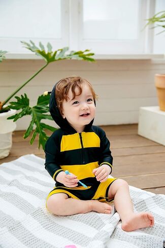 VAENAIT BABY 0-2T Infant Girls & Boys UPF 50+ Protection Swimsuit Onepiece Rashguard Sunsuit with Quick Change Snaps in Kuwait