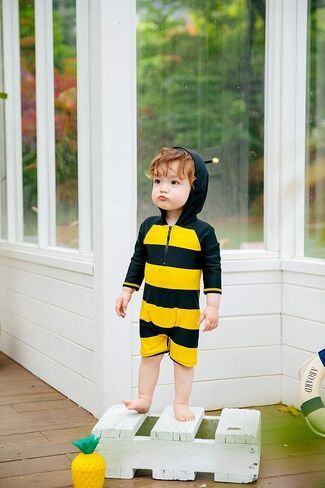 VAENAIT BABY 0-2T Infant Girls & Boys UPF 50+ Protection Swimsuit Onepiece Rashguard Sunsuit with Quick Change Snaps in Kuwait