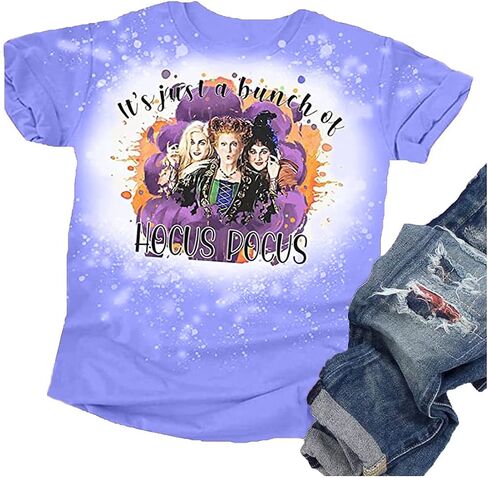Bleached Halloween T-Shirt Toddler Boys Girls Sanderson Sisters Graphic Tee Tops Funny Letter Print Hocus Pocus Shirt in Saudi Arabia