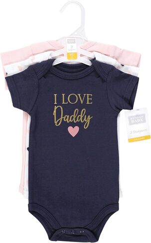 ملابس داخلية قطنية للأطفال من الجنسين من Hudson Baby، للفتيات Daddy Pink Navy، حديثي الولادة in Saudi Arabia