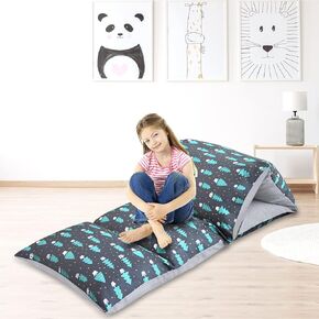 Floor Lounger Pillow Bed for Kids Big Floor Cushion (Cover Only Requires 5 King Size Pillows) Reading Pillow for Sleepover, Non-Slip & Machine Wash in Saudi Arabia