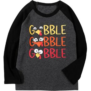 Toddler Thanksgiving Shirt Baby Girls Boys Coolest Cutest Turkey in Town Tshirt Fall Raglan Long Sleeve Baseball Tee Tops