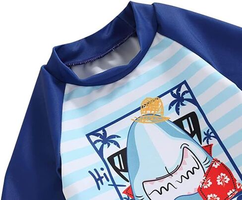 ياجاتا طفل رضيع الأولاد 3 قطع ملابس السباحة مجموعة الأولاد ملابس السباحة ديناصور ثوب السباحة طفح الحرس UPF 50+ in Kuwait