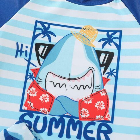 ياجاتا طفل رضيع الأولاد 3 قطع ملابس السباحة مجموعة الأولاد ملابس السباحة ديناصور ثوب السباحة طفح الحرس UPF 50+ in Kuwait