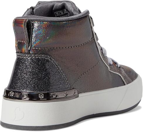 Skechers Kids Girls Street Shoutouts Deluxe Sneaker, Gunmetal, 2 Little Kid in Saudi Arabia