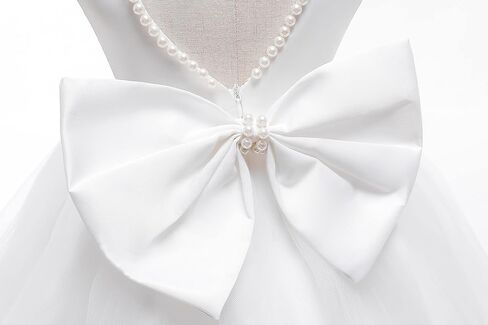 LZH Baby Girls مكشكش من الدانتيل بدون ظهر مع غطاء للرأس، فساتين على شكل زهرة على شكل فيونكة وحفلات الزفاف in Kuwait