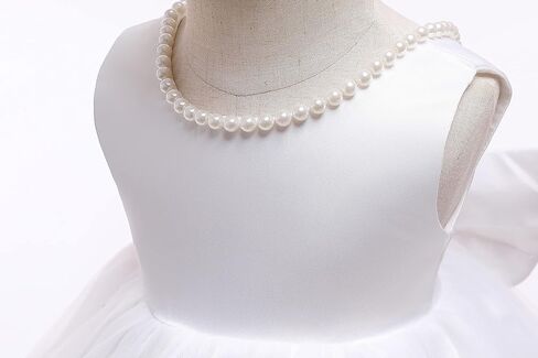 LZH Baby Girls مكشكش من الدانتيل بدون ظهر مع غطاء للرأس، فساتين على شكل زهرة على شكل فيونكة وحفلات الزفاف in Kuwait