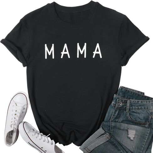 Mama and Mini Matching Outfits Mommy and Me Outfits Mom Daughter Matching Outfits Mother Baby Matching Short Sleeve Tee in Saudi Arabia