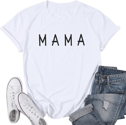 Mama and Mini Matching Outfits Mommy and Me Outfits Mom Daughter Matching Outfits Mother Baby Matching Short Sleeve Tee in Saudi Arabia