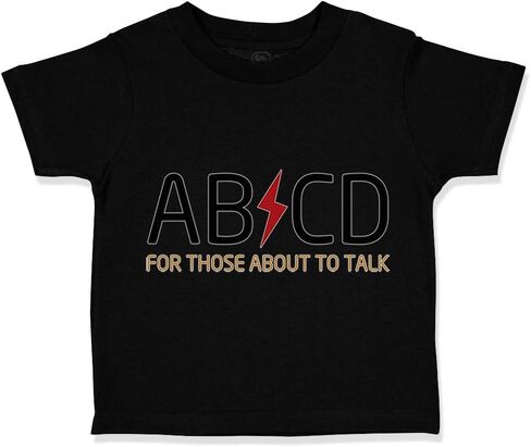 تي شيرت للأطفال الصغار Ab Cd ABCD Rock & Roll Funny Humor أروع ملابس Little 1 in Kuwait