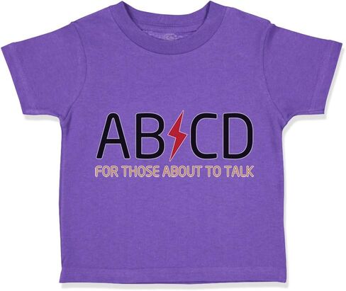 Toddler T-Shirt Ab Cd ABCD Rock & Roll Funny Humor Coolest Little 1 Clothes in Saudi Arabia