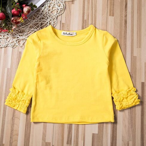 Toddler Baby Boy Girl Basic Solid Plain Organic Cotton T Shirts Tops Long Sleeve Tee Shirt Girls Clothes in Saudi Arabia