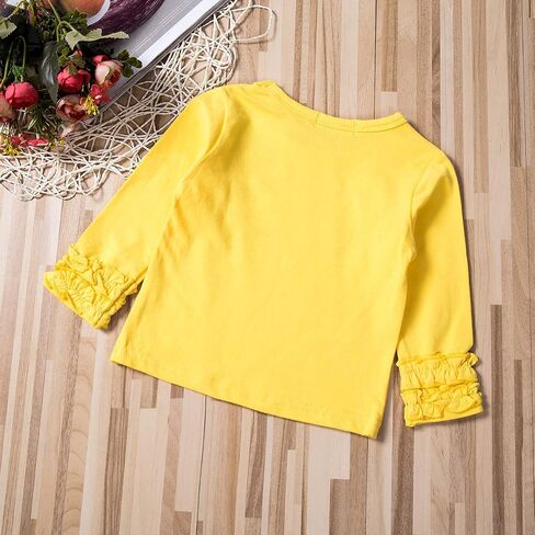 Toddler Baby Boy Girl Basic Solid Plain Organic Cotton T Shirts Tops Long Sleeve Tee Shirt Girls Clothes in Saudi Arabia