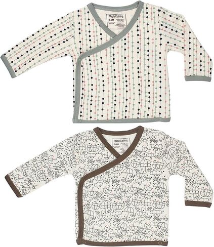 Maple Clothing Organic Cotton Baby Kimono Long Sleeve Bodysuit GOTS Certified in Saudi Arabia