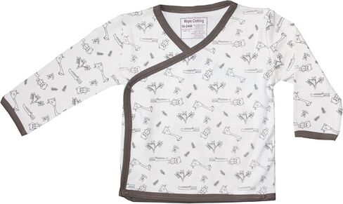 Maple Clothing Organic Cotton Baby Kimono Long Sleeve Bodysuit GOTS Certified in Saudi Arabia
